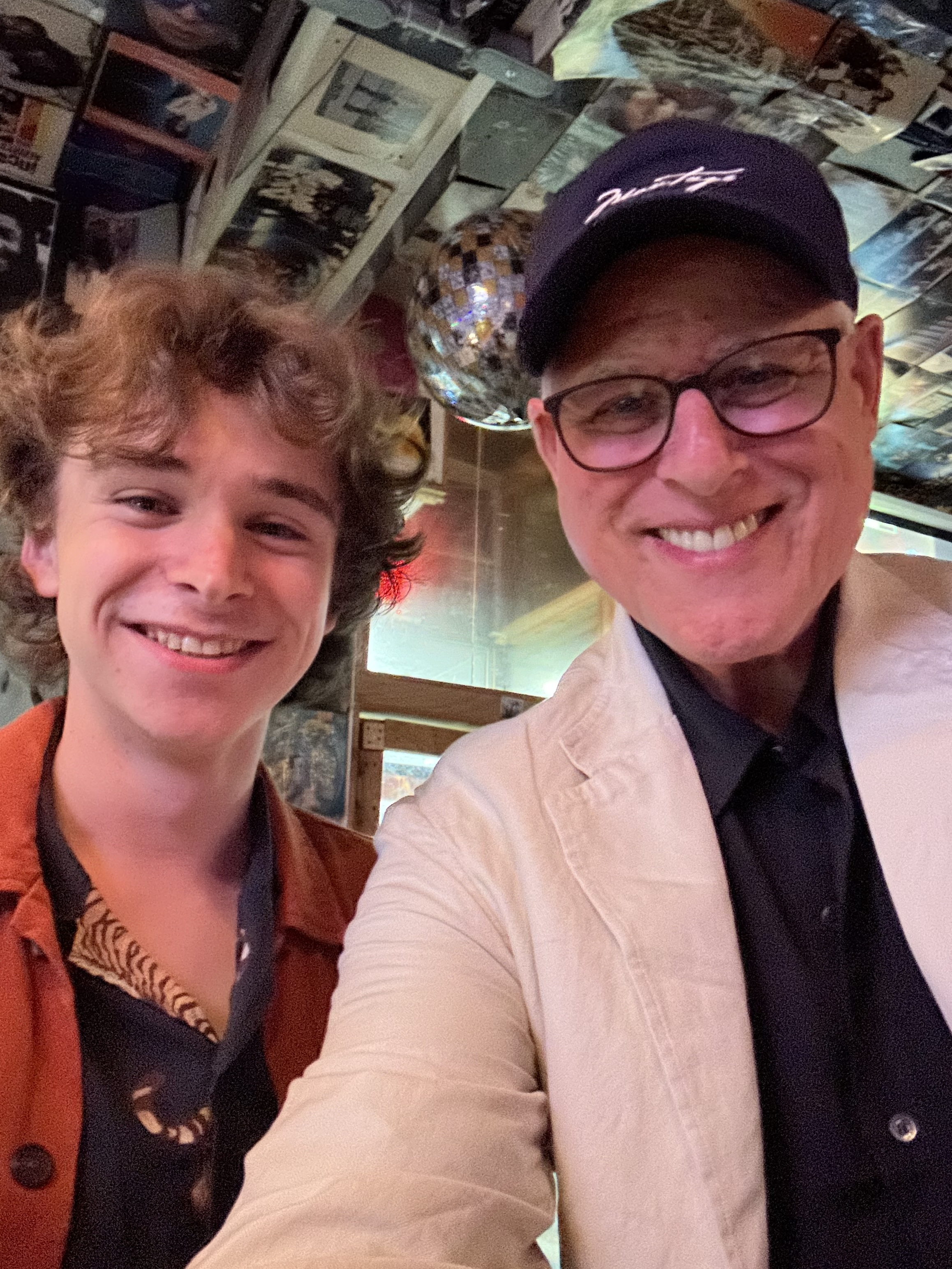 Shambhu with jazz guitarist and composer/arranger Leo Steinriede