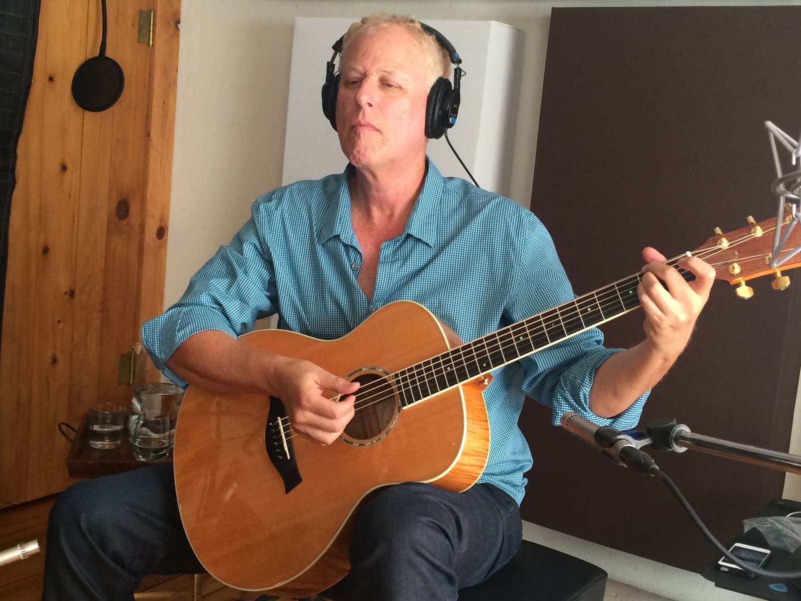 Shambhu recording Pondering When at Magic Cottage Studios