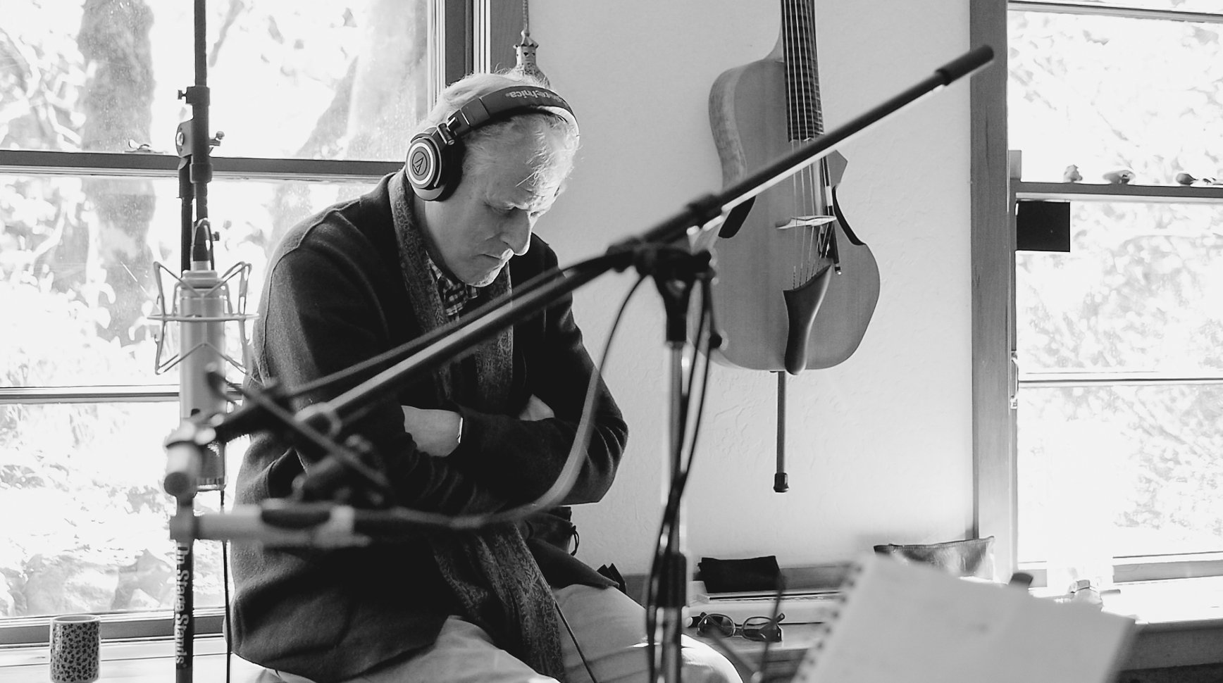 Shambhu listening back to Todd Boston's mix of Soothe